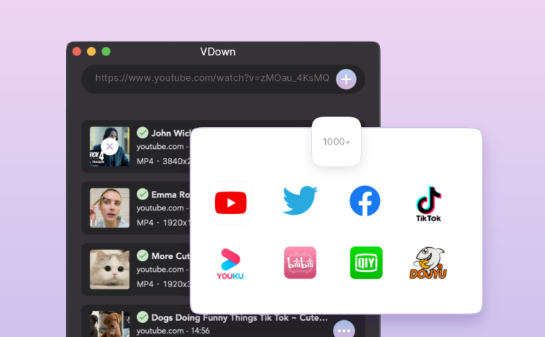 VDown – Mac上最好的免费在线视频下载软件